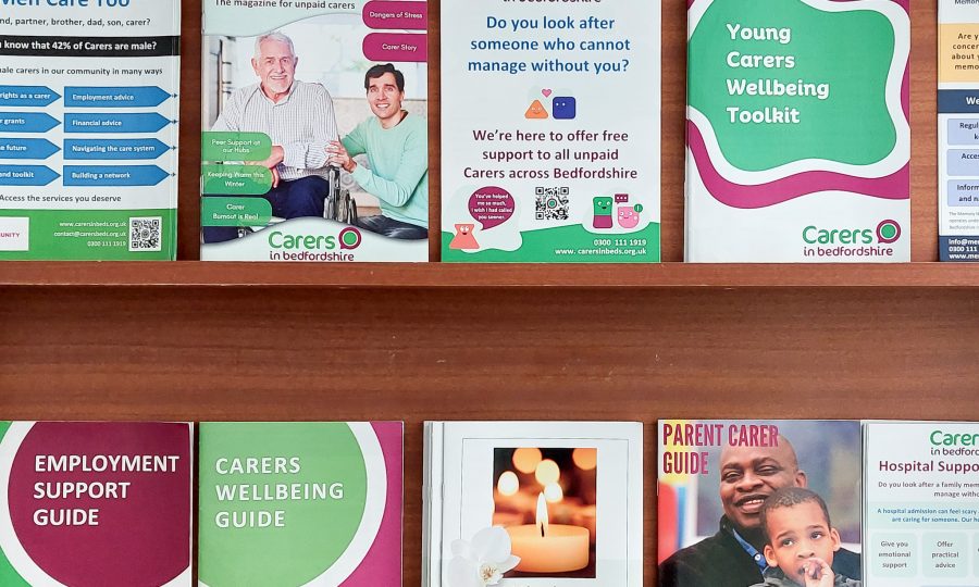 Carers in Bedfordshire literature A bookshelf of resources from Carers in Bedfordshire